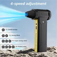 Refroidisseur d'air portable Turbo électrique à grande vitesse 160000   Moteur sans brosse de ventilateur de poussière violent puissant rechargeable de RPM 1