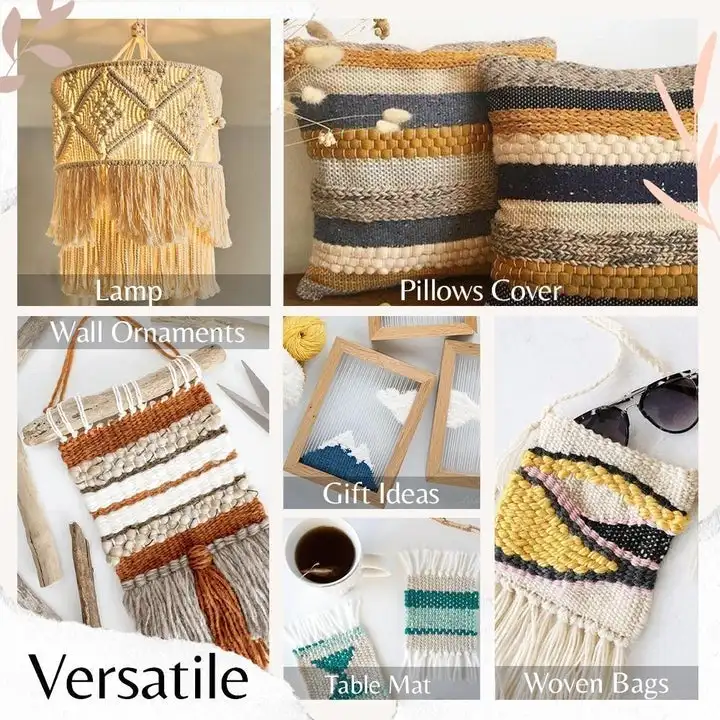 Wooden Weaving Loom Starter Kit Hand-Woven DIY Woven Set Household Tapestry Scarf Multifunctional Loom Sewing Machine weaving tools knitting loom