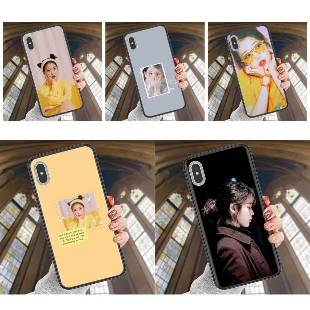 Прозрачный черный чехол Iu Lee Ji-eun Kpop Girl 3D оболочка дешевый мужской для Samsung Galaxy J1 J2 J3