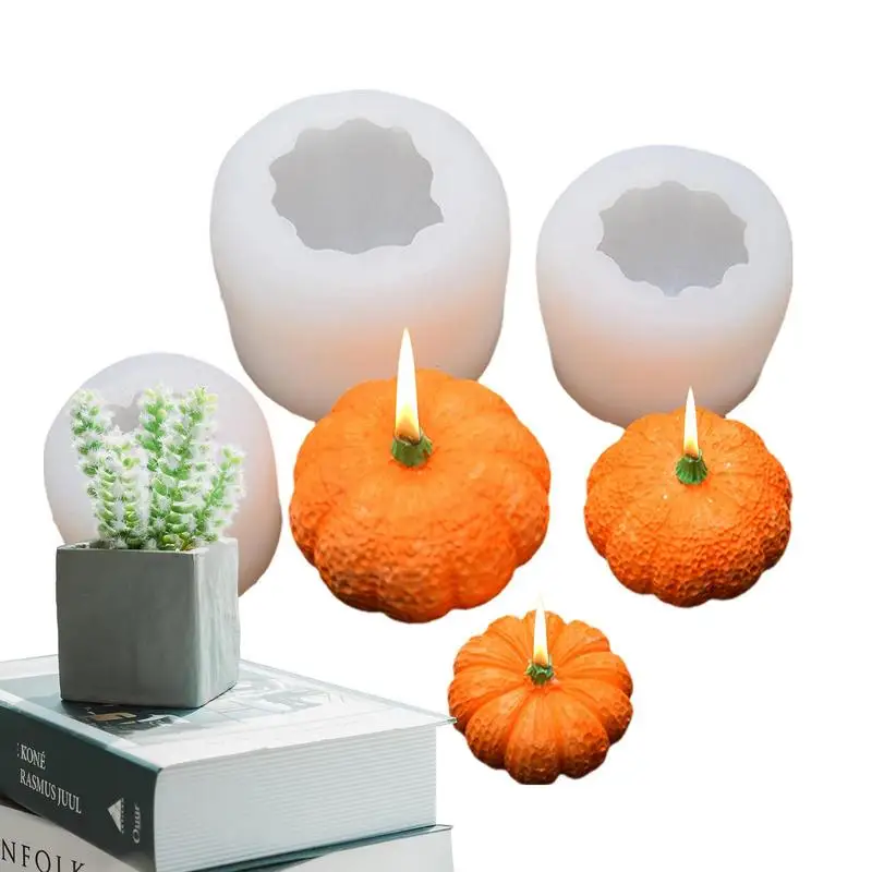 

Pumpkin Silicone Candle Halloween Art Craft Candle Soap Making Handmade Halloween Plaster Soap Candle Making Handmade Decorating