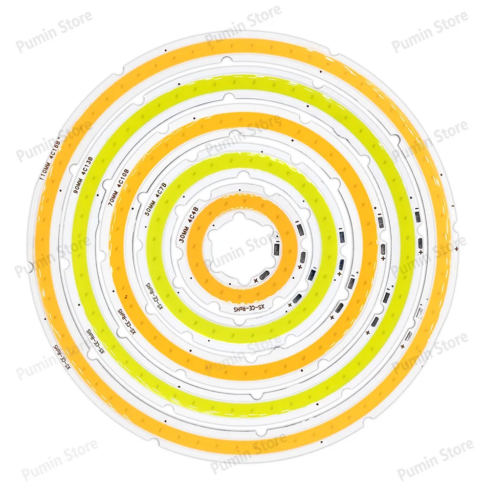 Description Picture 2 of itemLED COB DC12V Angel Eyes 20mm-120mm Aluminum Board Ring Chip LED Cold White Warm White Light For Bulb Light Source Accessories