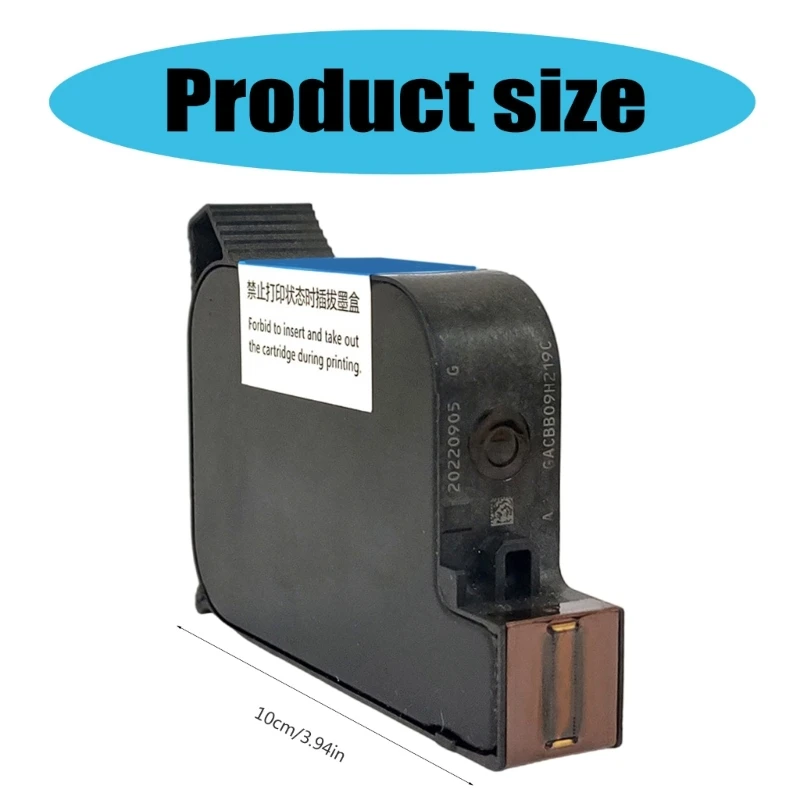 BT2580P Black Inkjet Cartridge Replacement for Date, Barcode, Batch Number Printing on Various Surfaces Compatible Q1JF