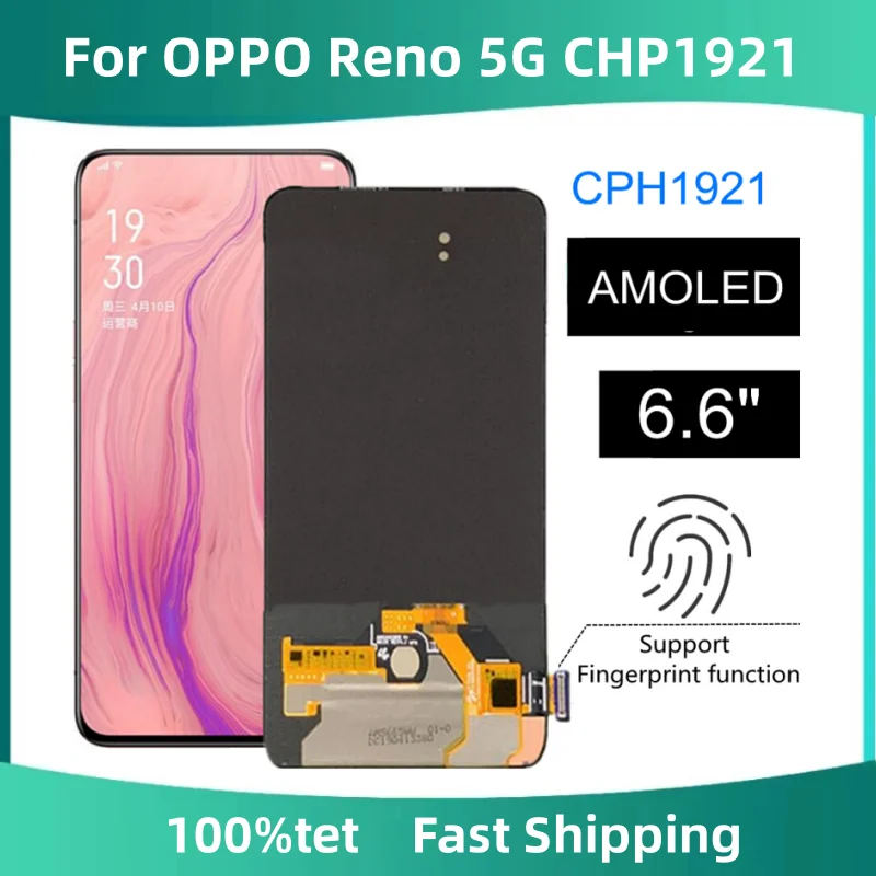 

6.6" AMOLED For OPPO Reno 5G CHP1921 LCD Display Touch Screen Assembly Replacement