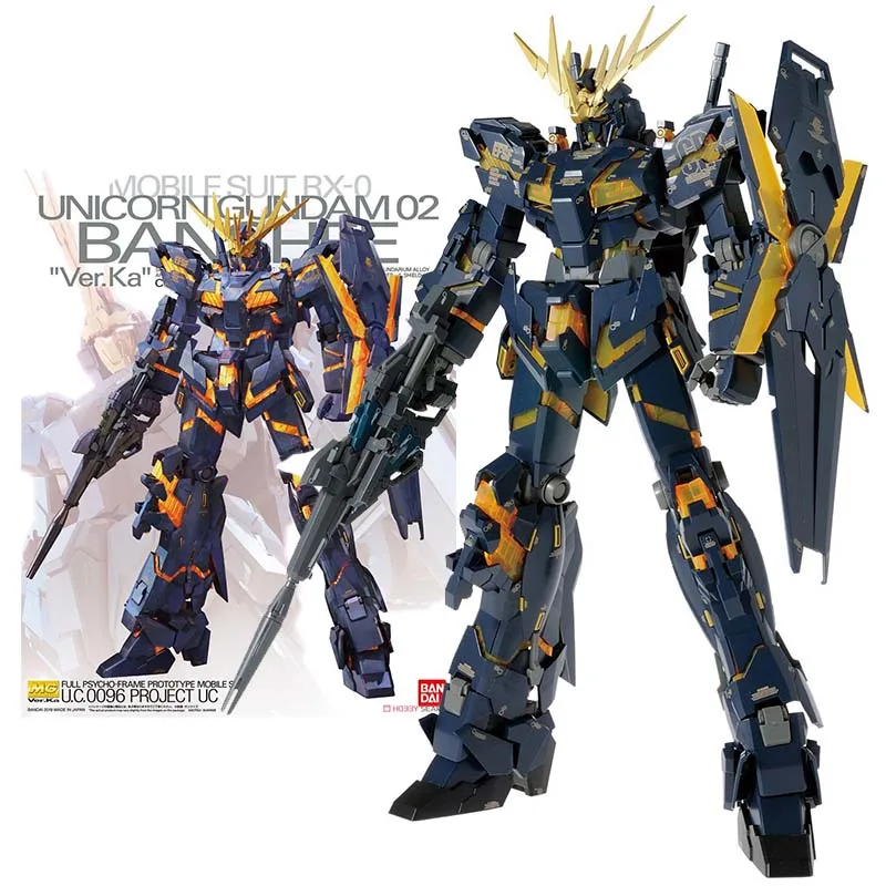 

Bandai Figure Gundam Model Kit Anime Figures MG 1/100 Unicorn 02 Banshee Mobile Suit Gunpla Action Figure Toys For Boys Gifts