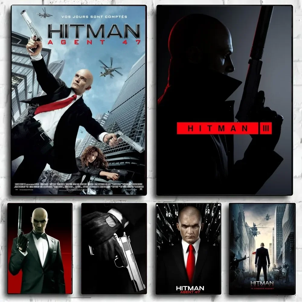 Hitman Classic Movie Poster Carta Kraft Vintage Poster Wall Art Painting Study Stickers