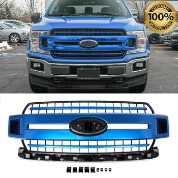 For Ford F-150 F150 XL XLT 2018-20 Velocity Blue Front Upper Grille Bumper Grill