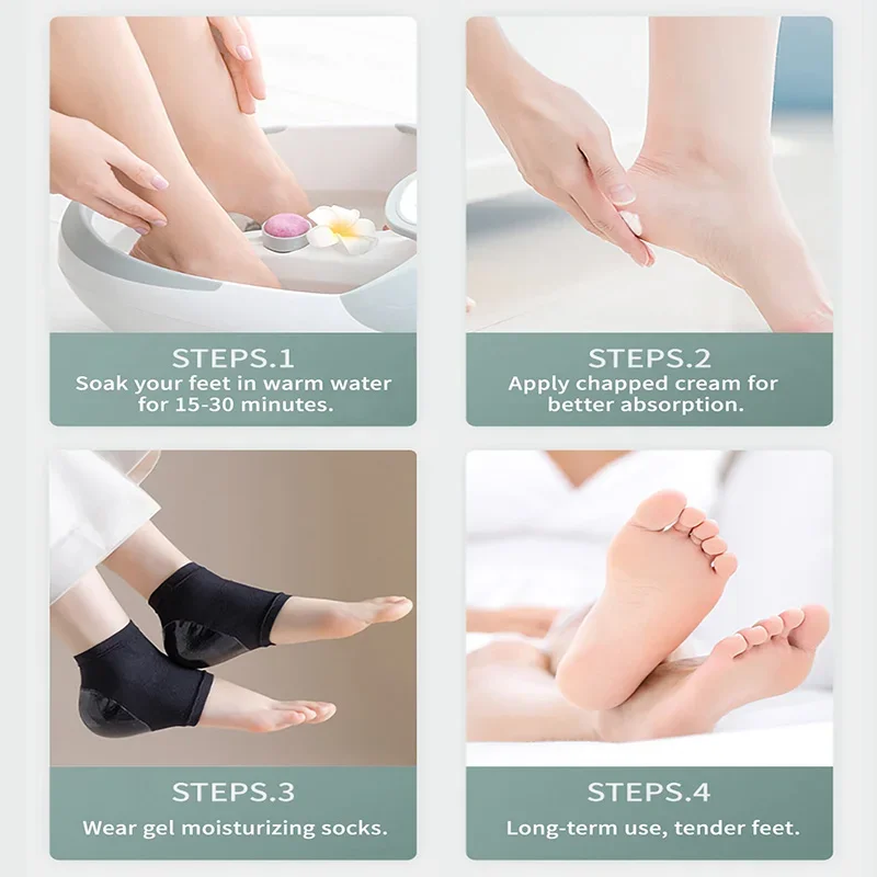 Pairs Silicone Gel Moisturizing Socks For Women Men Dry Cracked - Main Image