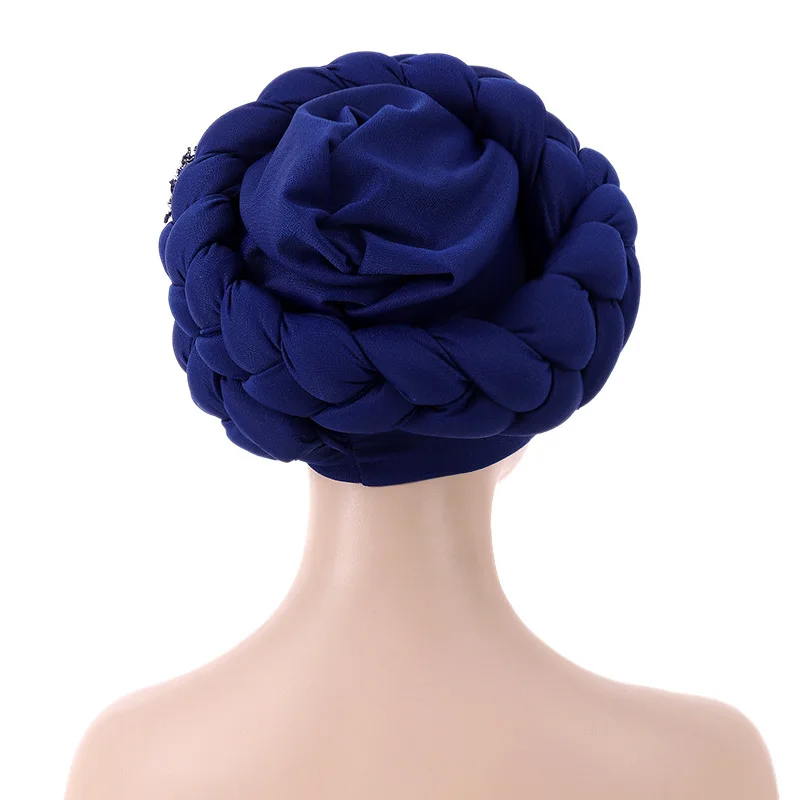 African Turban Cap for Women Headwear for Wedding Party Female Head Wraps Bonnet Headband Hat New Fashion
﻿ 5