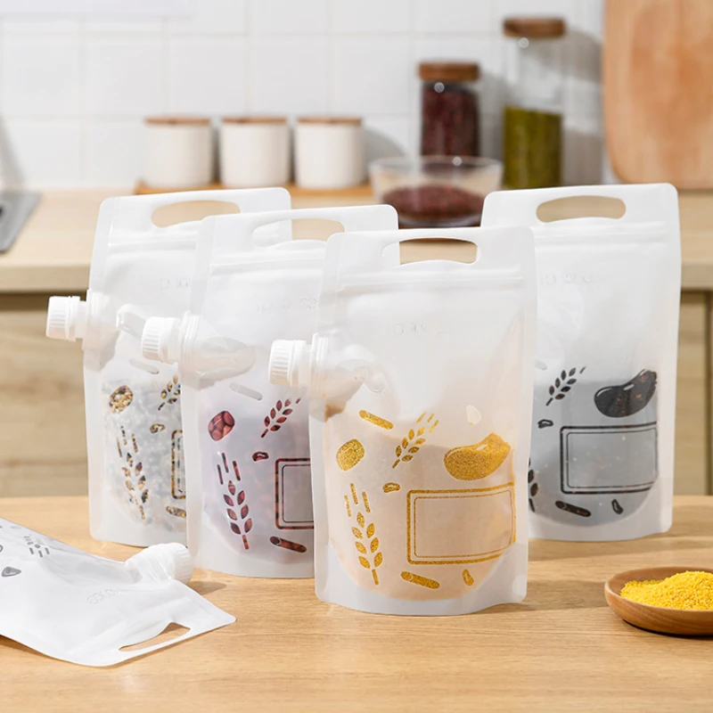 

Япония Влагостойкий герметичный пакет для пищевого зерна, портативное кухонное хранилище, всасывающие мешки, многократное уплотнение, стоячие пакеты