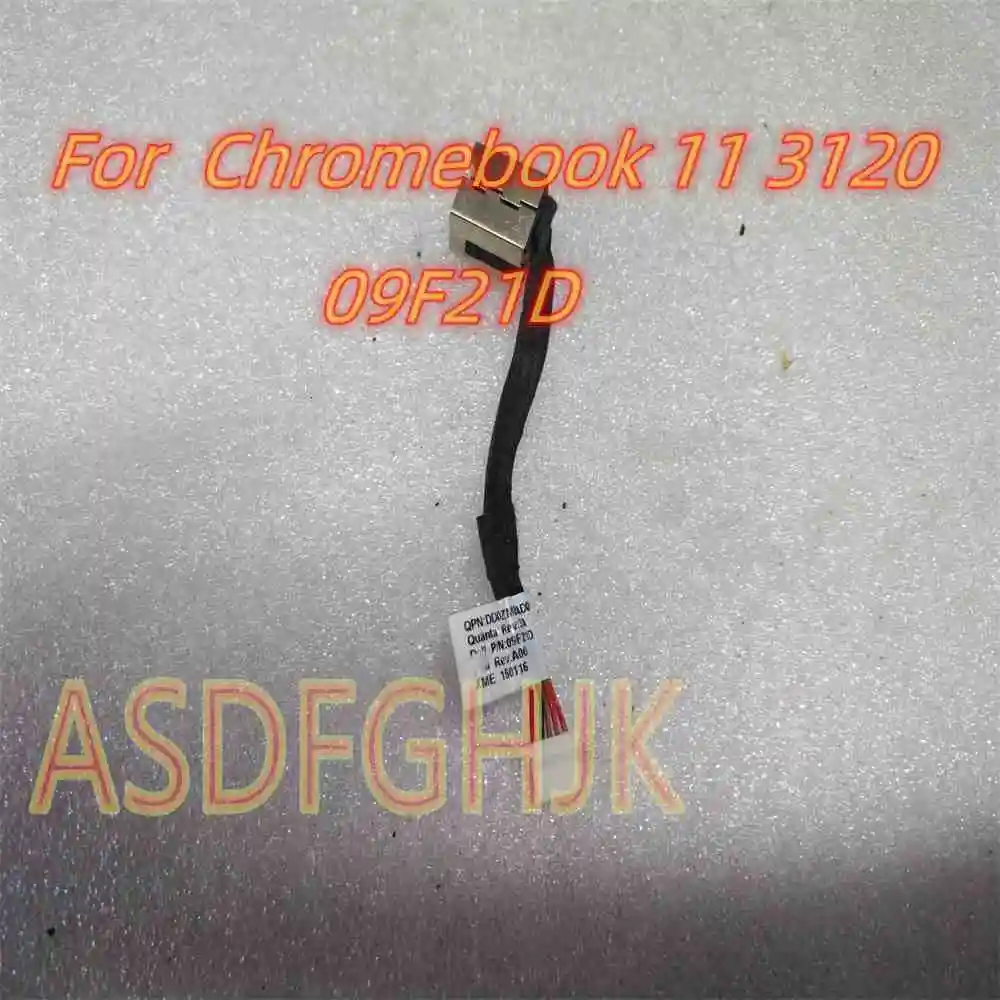 

Оригинальный зарядный кабель постоянного тока для Dell Chromebook 11 3120 9F21D 09F21D, проводной шнур, соединитель DD0ZM8AD00, все тестирование ОК