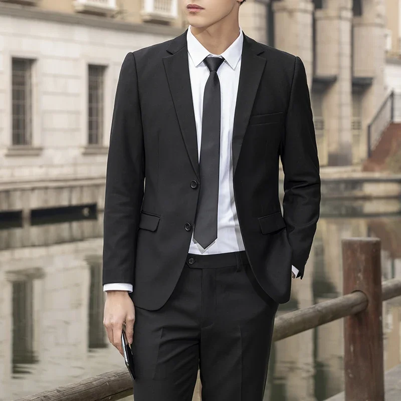 2026 البدلة (السترة + السراويل) موضة رجال الأعمال...