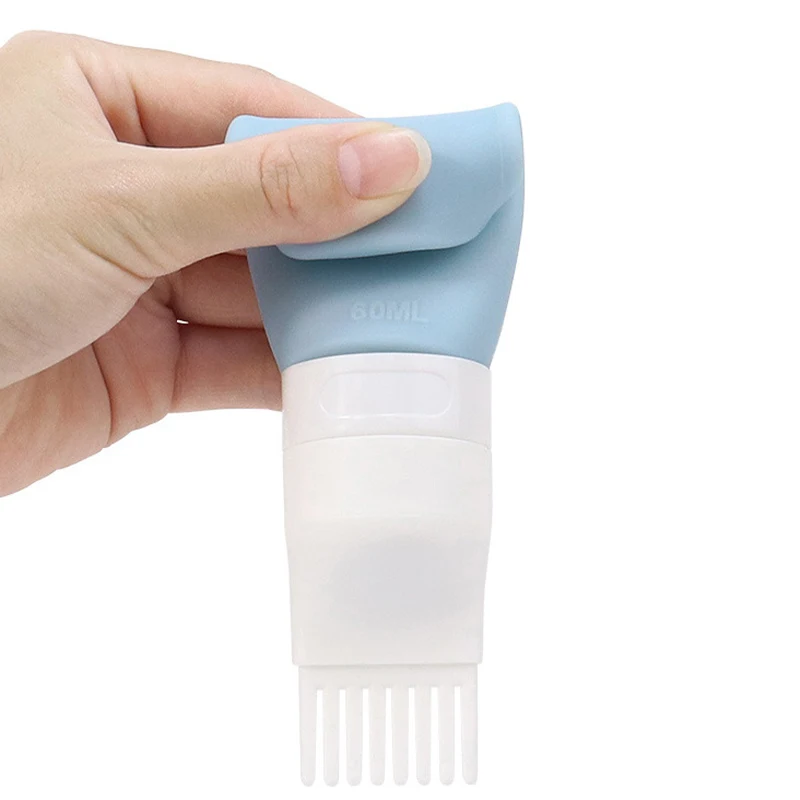 38/60/80ml Hair Oil Applicator Bottle With Comb Empty Refillable Bottle  Squeeze Tube Travel Size Shampoo Shower Gel Container - AliExpress