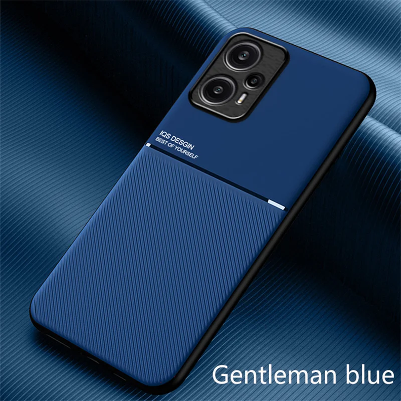 Leather Texture Magnetic Car Holder Phone Case - Enhanced Back Cover