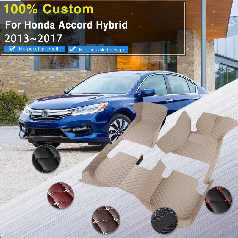

Car Mats Floor For Honda Accord Hybrid CR-7 2013~2017 Waterproof Leather Floor Mats Tapete Automotivo Para Carro Car Accessories