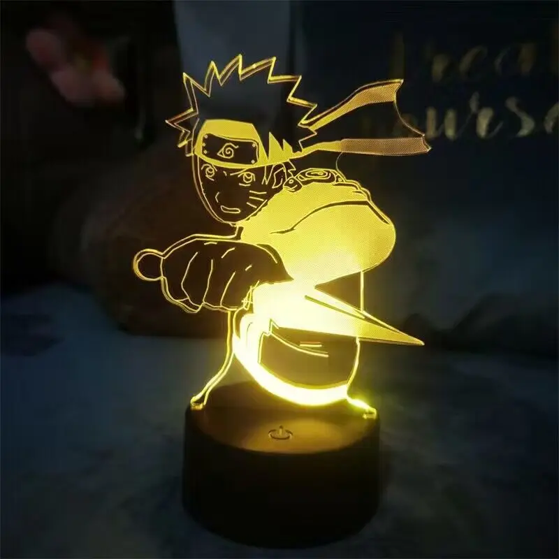 Uzumaki Naruto 3D Illusion Lamp Uchiha Itachi Sasuke Jiraiya LED ...