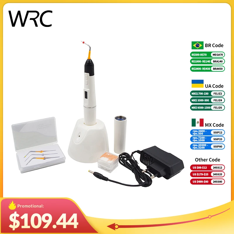 

Беспроводная система обтурации Гутта перча, наполнитель горячего расплава с 2 наконечниками