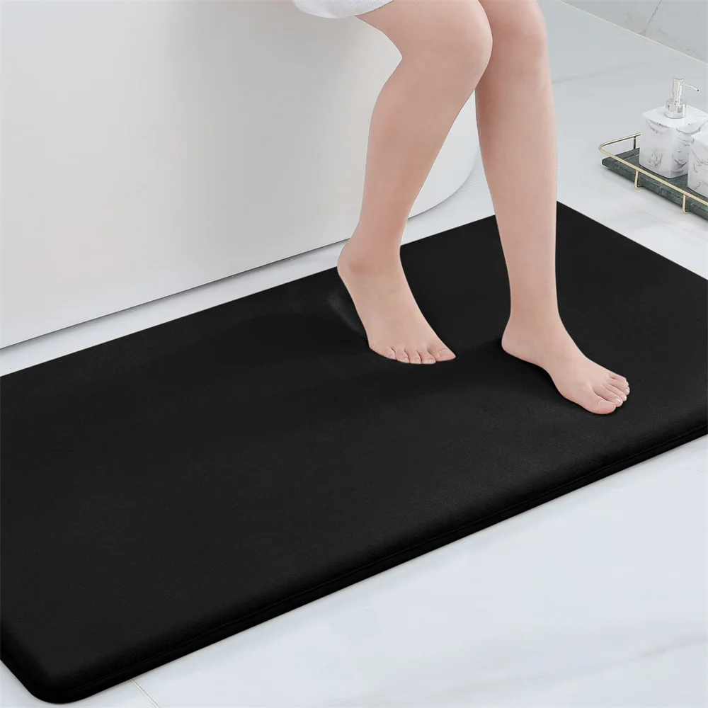 

Olanly Memory Foam Bath Mat Toilet Mat Soft Non-Slip Bathroom Mat Super Absorbent Bath Mats for Bathroom Floor Bath Rug Foot Mat