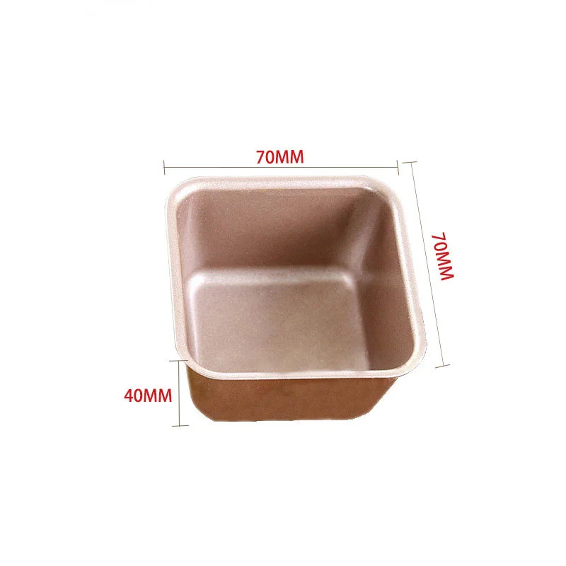 Mini teglia quadrata da 12 cavità, in acciaio al carbonio Brownie Bakeware, muffin per forno, pane e torta, colore: grigio