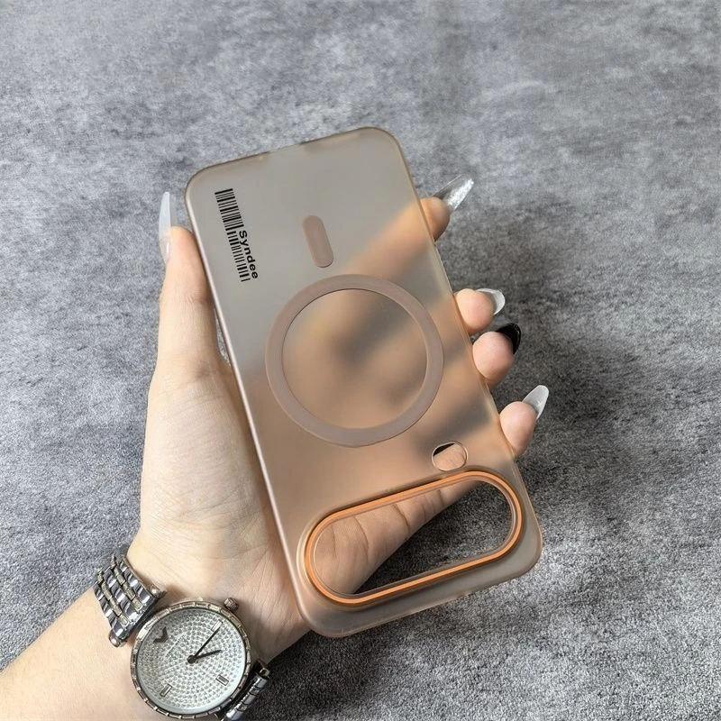 Enhanced Product Title: Transparent Anti-Slip Magnetic PC Case with Shockproof Lens Protection