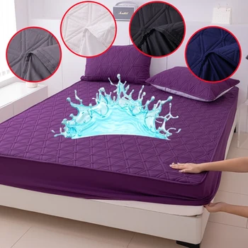 Protecteur de matelas imperméable, 1 pièce, respirant, Anti-acariens, drap-housse, lavable en Machine, sans taie d'oreiller 1