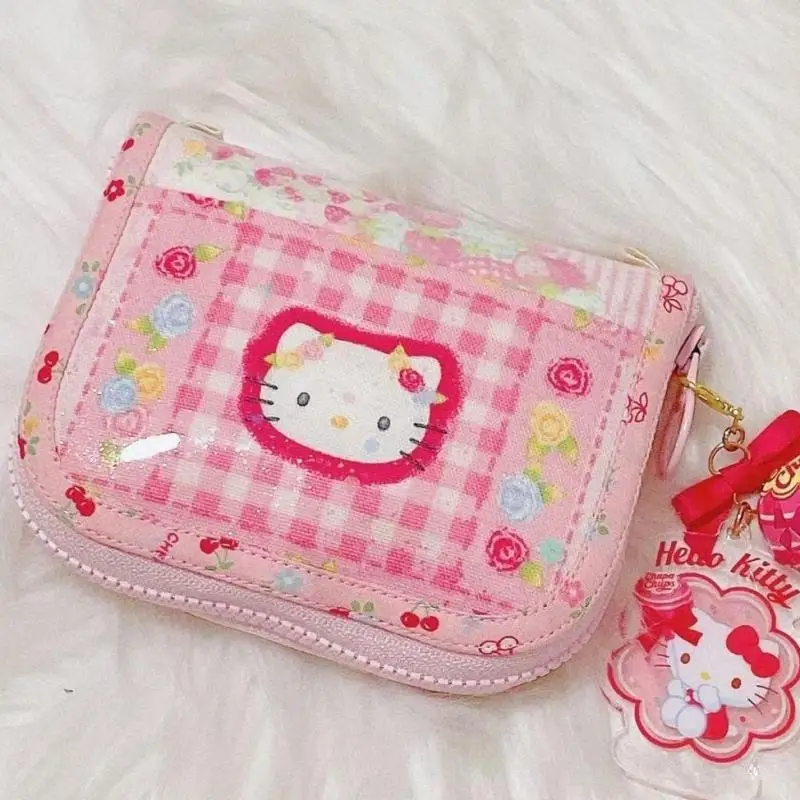 

Kawaii Y2K сумка Hello Kitty милый Sanrios аниме держатель с рисунком для кредитных карт Girl сердечко мультфильм милый Милый студенческий портативный мешок подарок игрушка