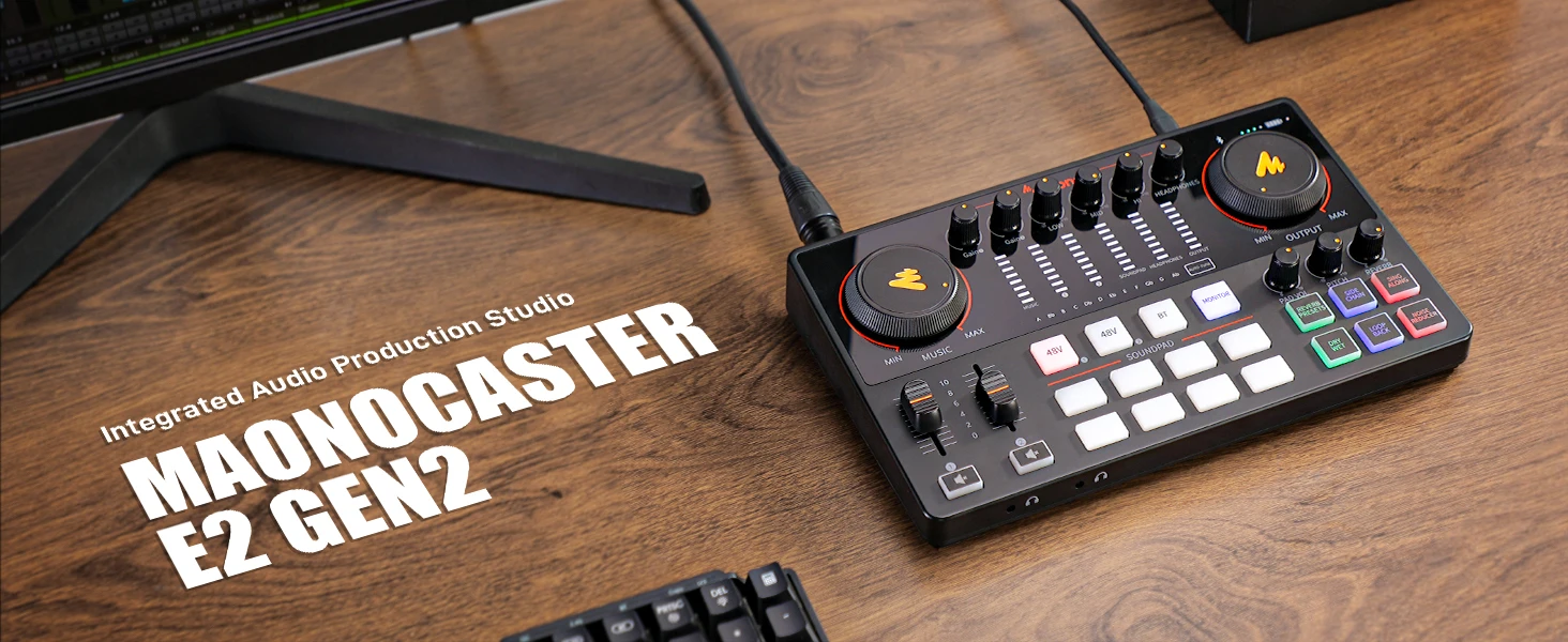 Maono E2 GEN2 Upgraded Professional Audio Interface 2 XLR