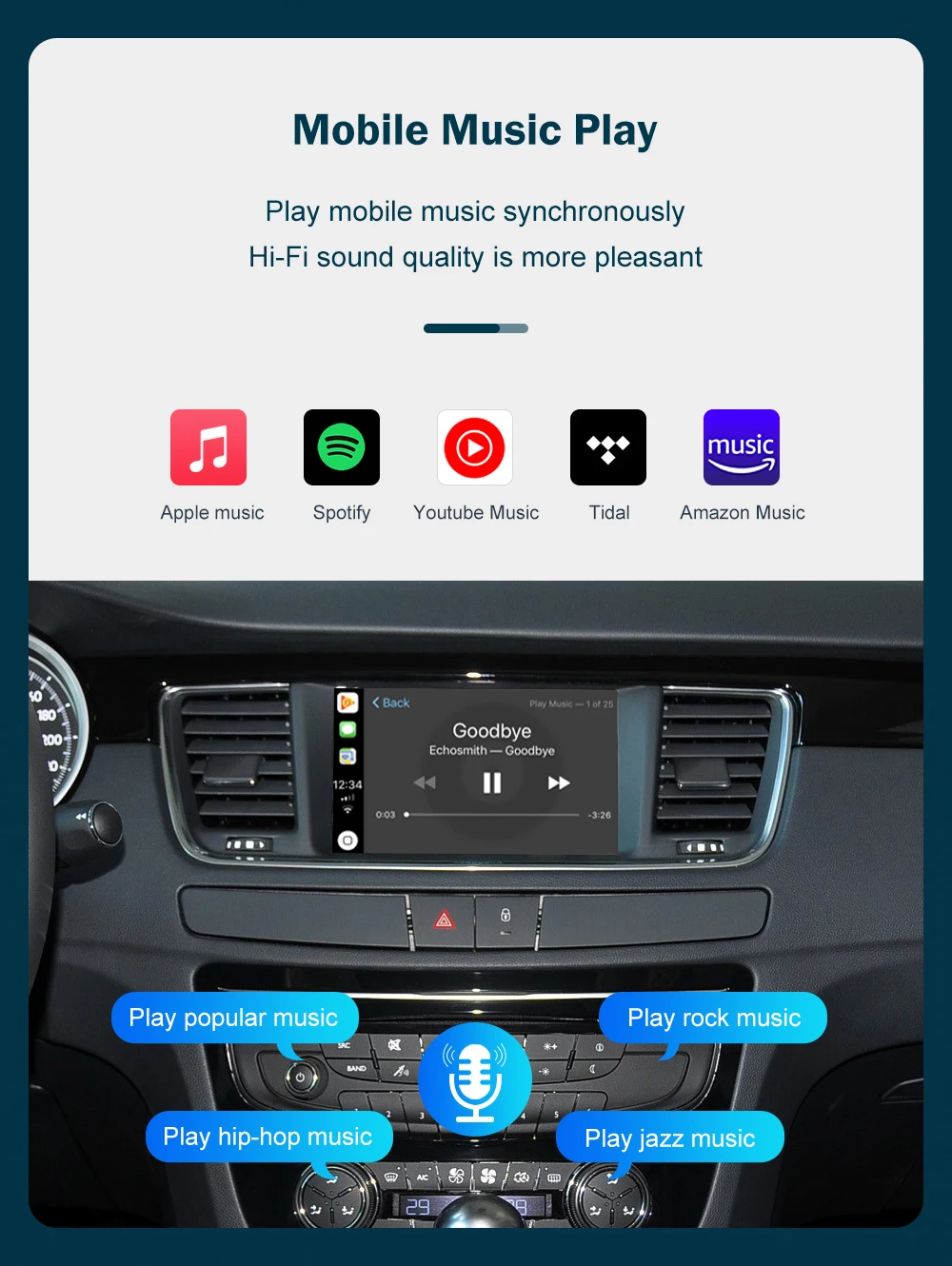 Drahtloses CarPlay für Peugeot 508 408 2008, Android Auto Mirror Link AirPlay-Unterstützungskamera – Detail 10