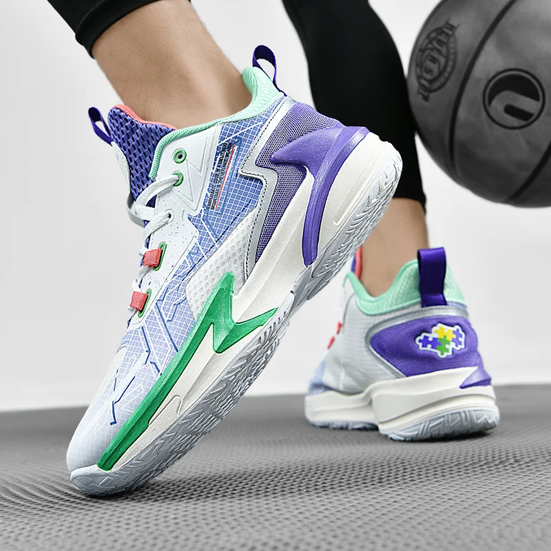 Fashion White New Men's Basketball Shoes Trainers Breathable Chunky Couples Sports Shoes High-Top Basketball Sneakers Women 2023