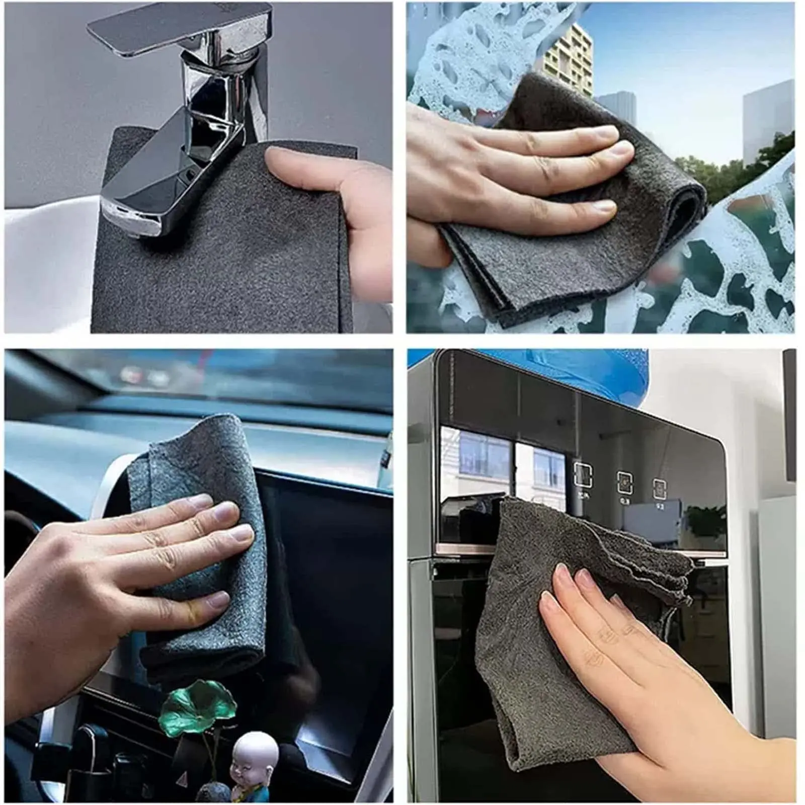 1/5/10Pcs 흔적 청소 헝겊 Microfiber 흡수성 식기류 식기 걸레 홈 주방 타올 욕실