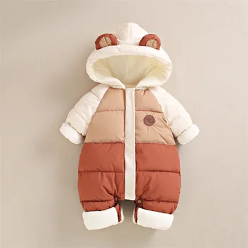 Hooded Winter Baby Romper 1