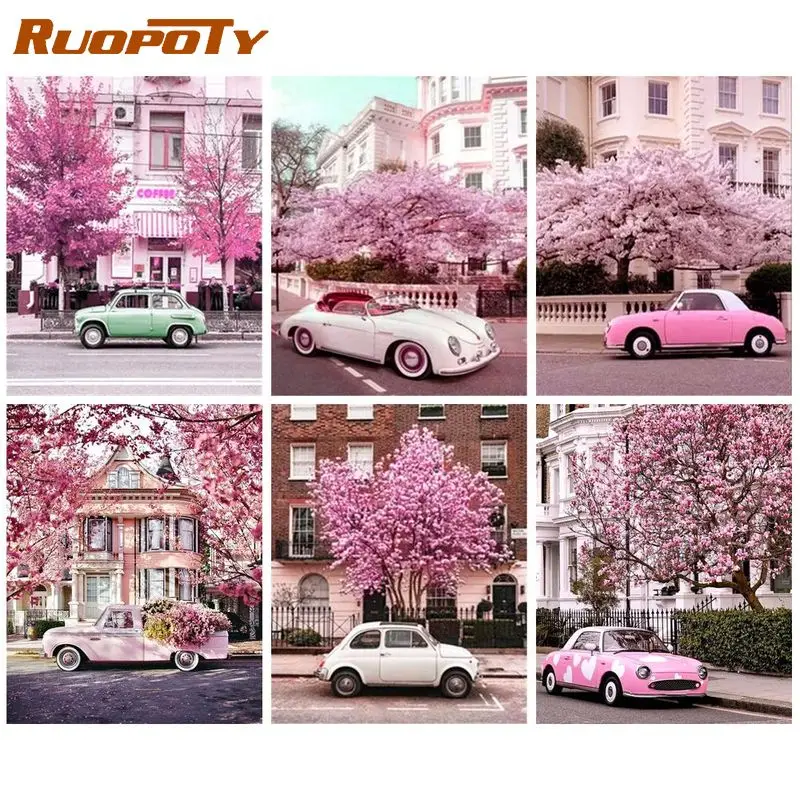 Paint Numbers Adults Cars Home Decors Paint Number Package Frame