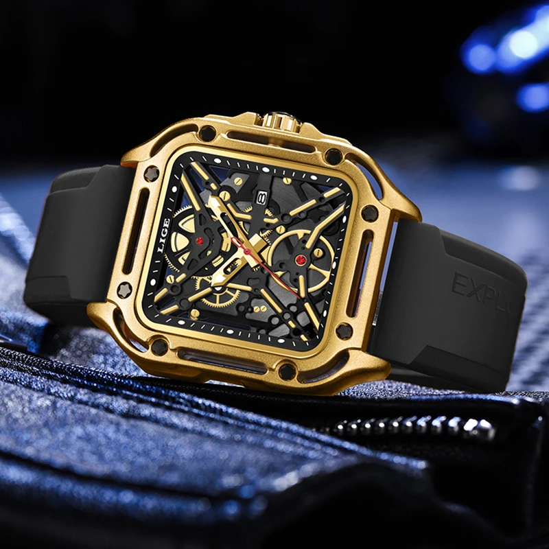 LIGE Military Men's Watch Stainless Steel Band Date Mens Business Male Watches Waterproof Luxuries Men Wrist Watches for Men