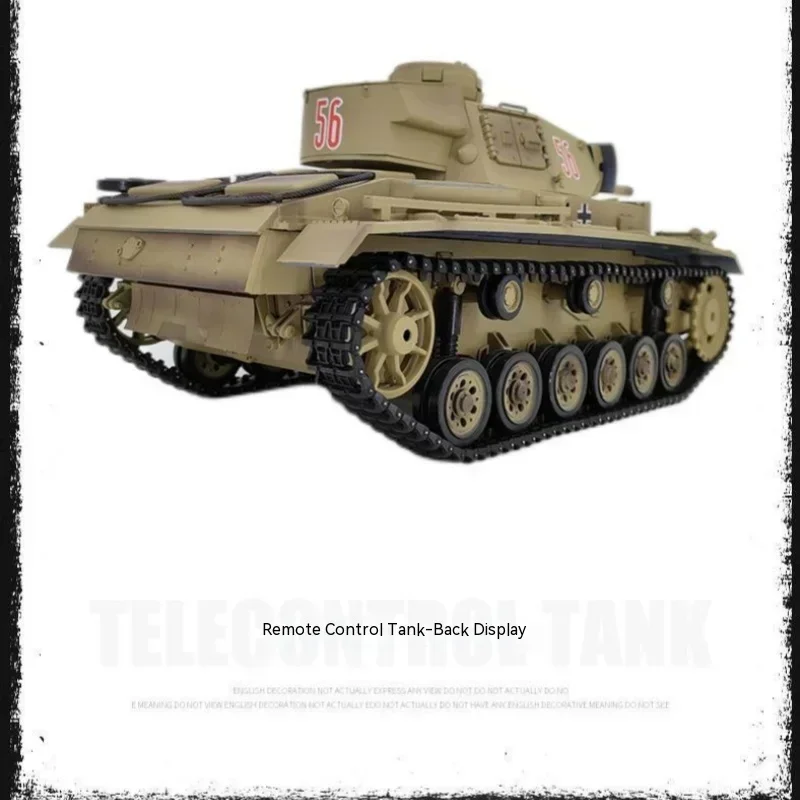 New Henglong  3848  Infrared Battle Full Scale Simulation Tank Shot  German No. 3 L Tank Remote Control Toy Children's Gift 6