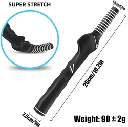 PGM Golf Club Training Grip - Rubber Swing Practice Aid (Black)