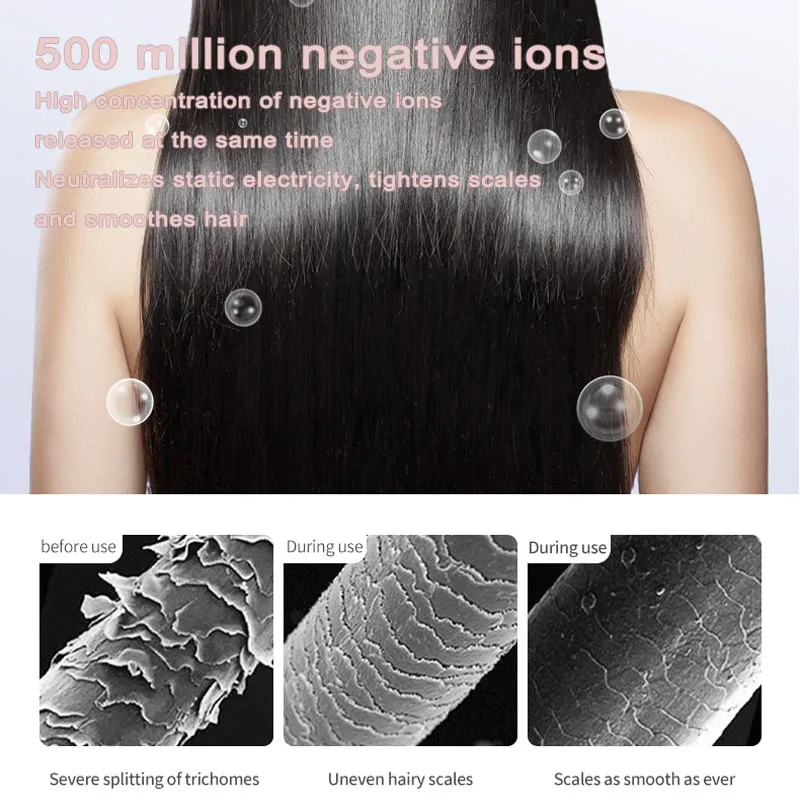 Hair Dryer Hot Cold Wind Air Brush Hairdryer Professional Negative Lonic Blow Dryer Strong Power Dryer Salon Tool 1600W 6
