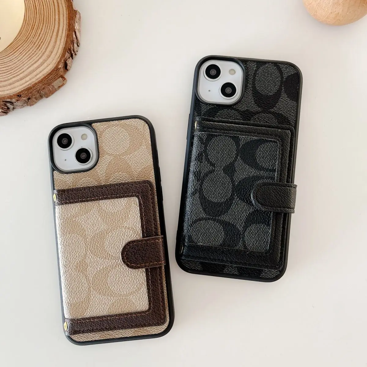 Europe and the United States Apple 11 phone case 13 14Promax wallet card insert leather XSMAX luxury 7/8Plus men and women