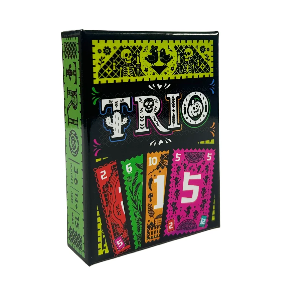 TRIO-Kartenspiel, strategisches Brettspiel, Deck-Spaß für Familien- und Freundespartys, 3–6 Spieler, Spielunterhaltung als Weihnachtsgeschenk