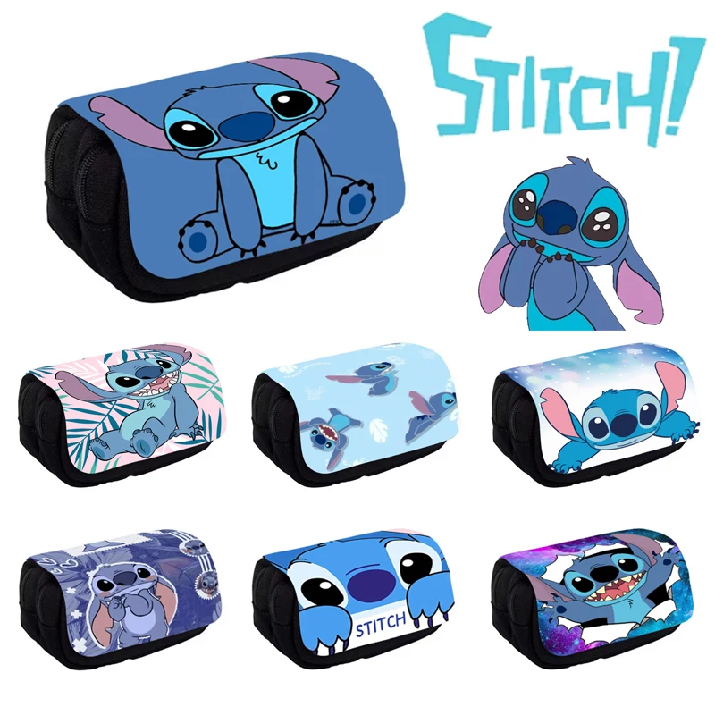 Cartoon Pencil Case Disney Stitch Pencil Bag Action Figure Lilo Stitch Pen  Box Students School Supplies Eraser Ruler Storage Bag - Animation  Derivatives/peripheral Products - AliExpress