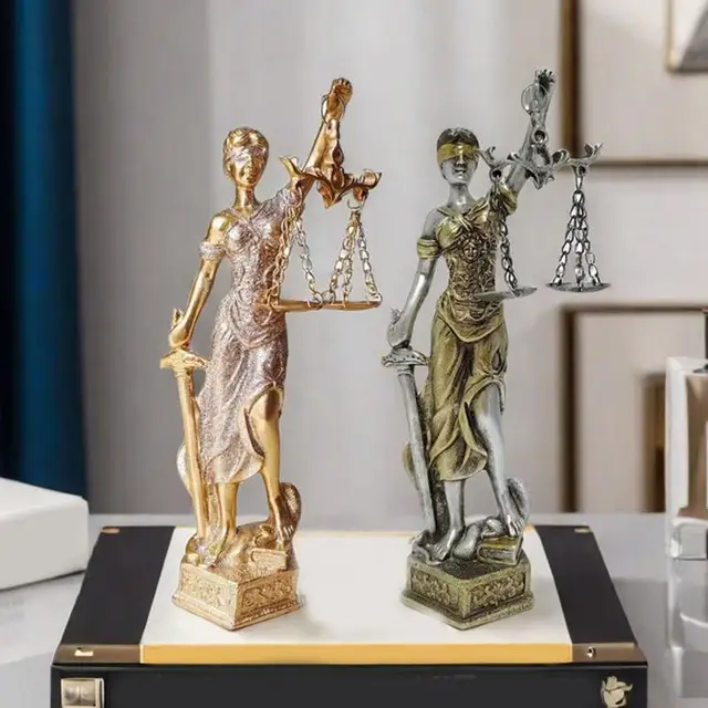 Statue de déesse de la déesse de la Justice, Sculpture de déesse de la Justice en résine, Statues d'ange juste, ornements, décoration d'avocat de bureau et de maison 5