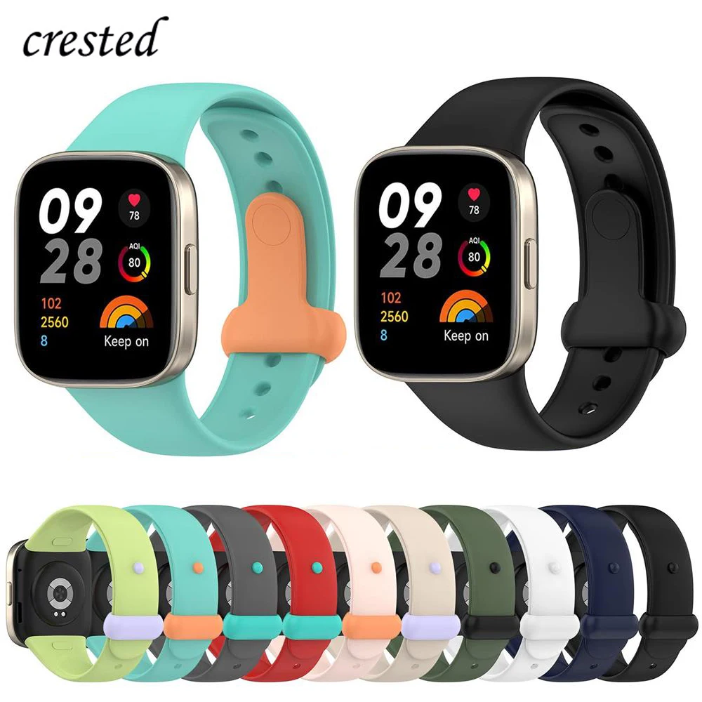 

Ремешок силиконовый для XiaoMi Redmi Watch 3, сменный мягкий спортивный браслет для наручных часов Mi Watch Lite 3