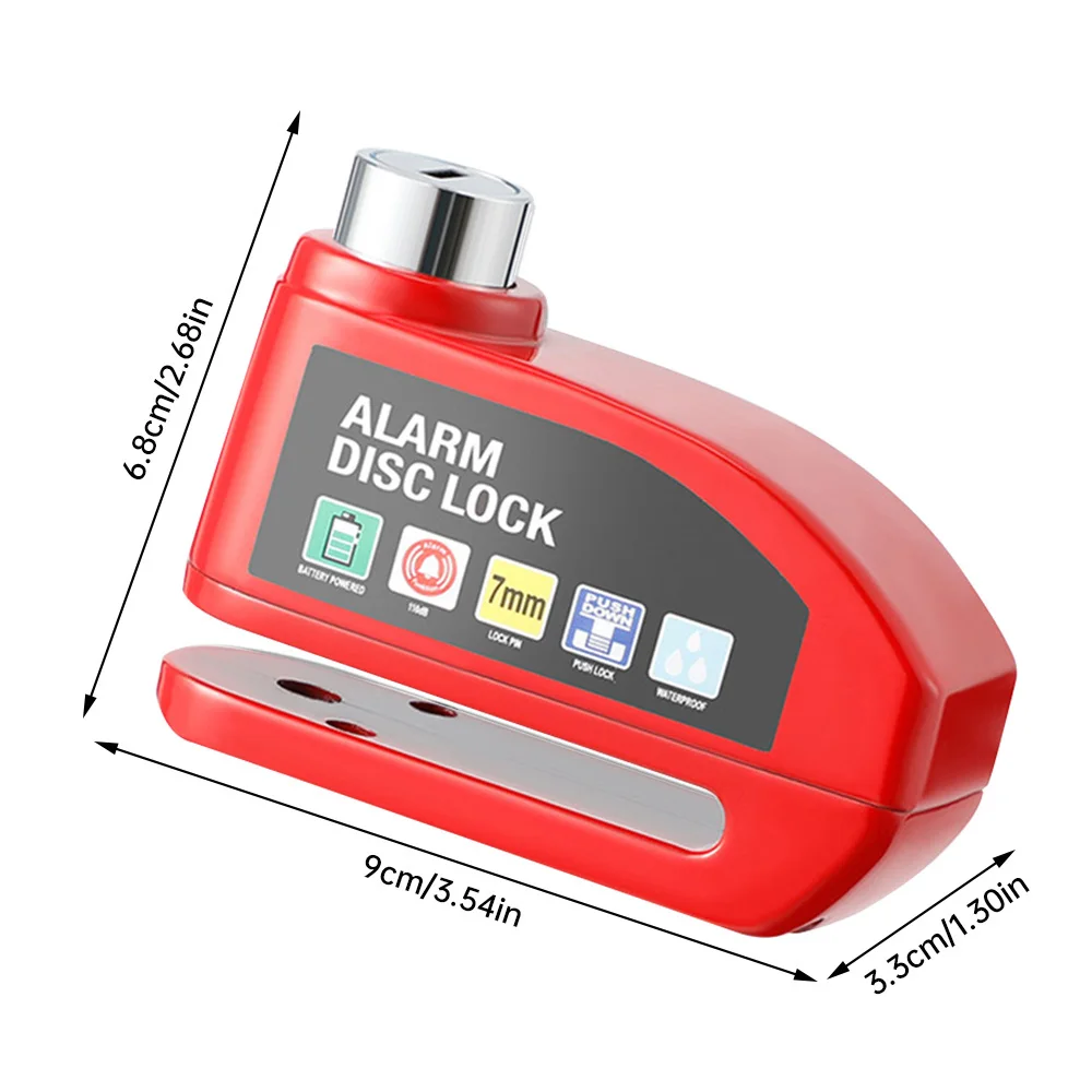 Motorcycle Bicycle Alarm Lock Scooter Bike Anti-Theft Security Disc