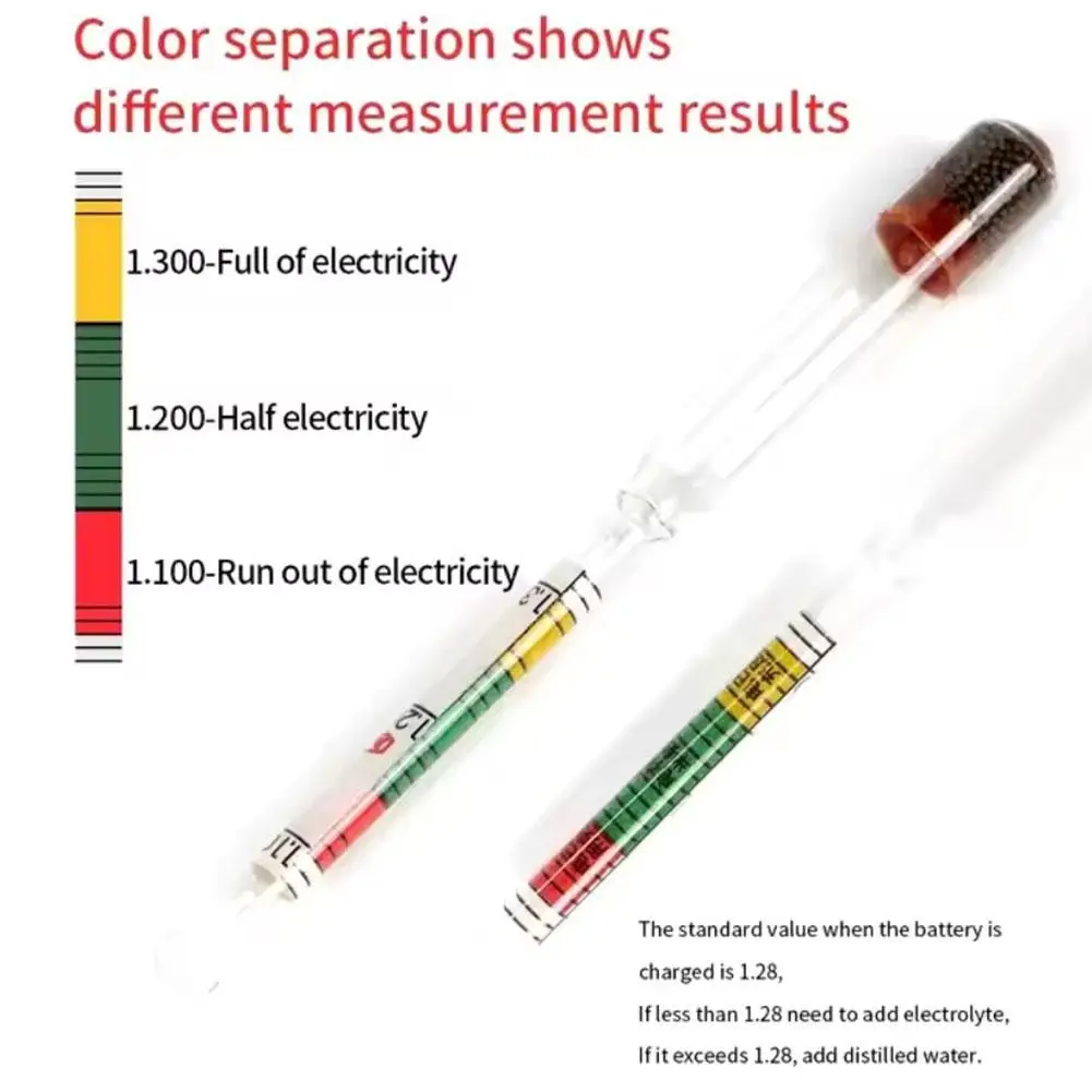 전문 전해질 비중계 사이펀형 비중계 전기 자동차 배터리용 배터리 비중계 자동차 수리 테스터
