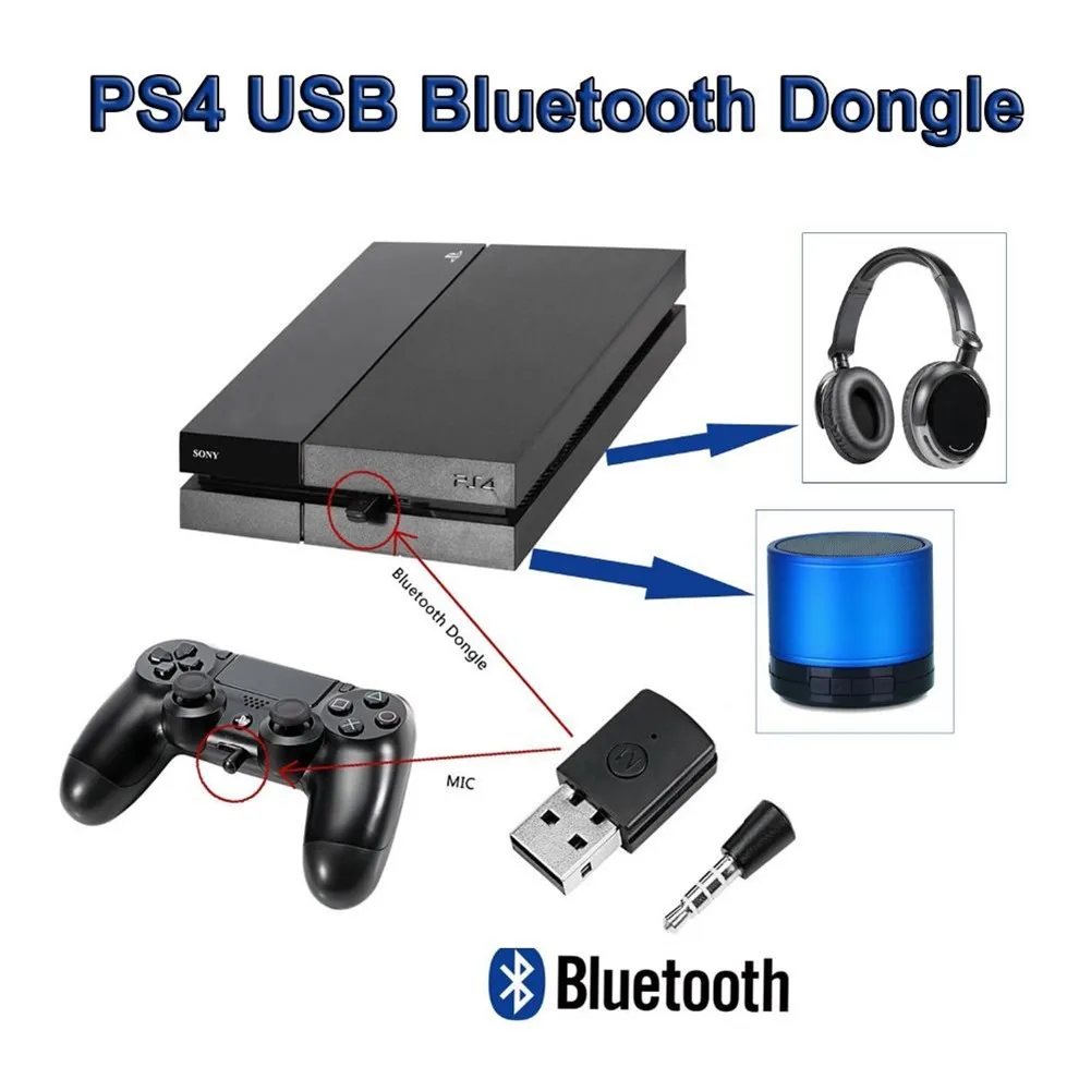 Bluetooth compatible 4.0 Headsets Receiver Headphone 10m Dongle