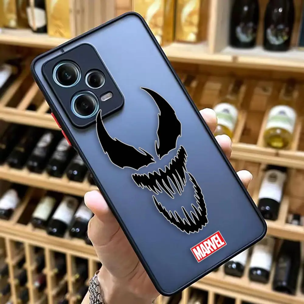 thumbnail image 1 of Matte Case for Redmi NOTE 12 11 10 11S 10S 9 9S 9T 8 7 6 5 4 3PRO PLUS 4G 5G Case Funda Coque Shell Marvel Logo Lron Spider-Aan, 1 of 5