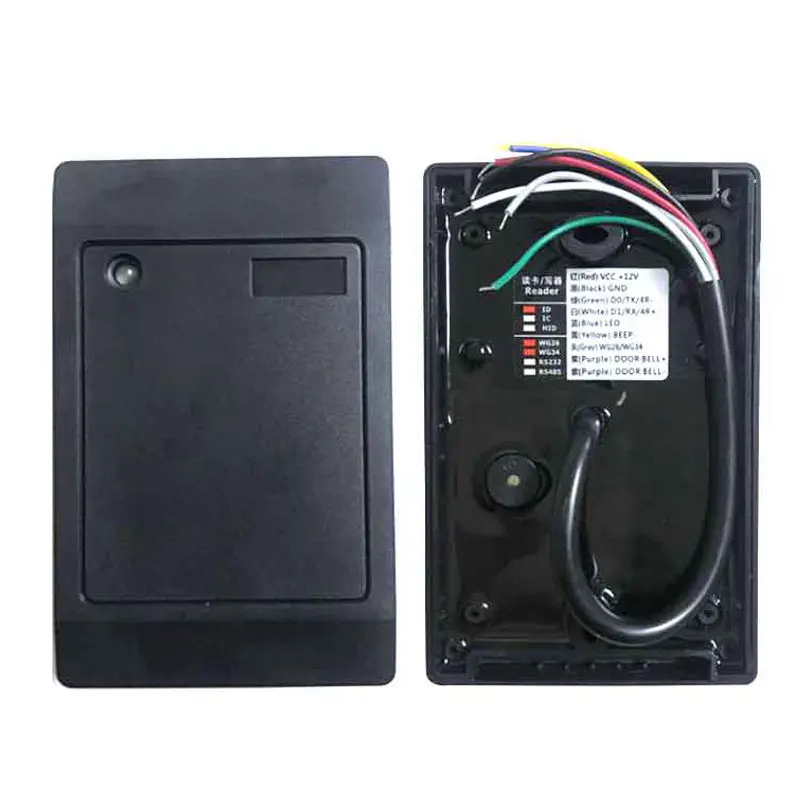 스마트 RFID 리더 ID 유형 125K 검정색 Wiegand 26/34 출입 통제용 sn:A2D