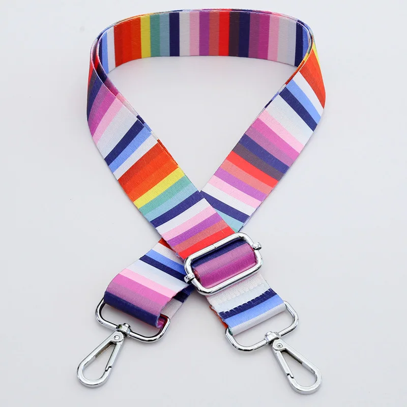

2021 Rainbow Belt Bag Straps for Women Shoulder Messenger Bags Adjustable Wide Strap Parts for Accessories Bag Handle Handbag