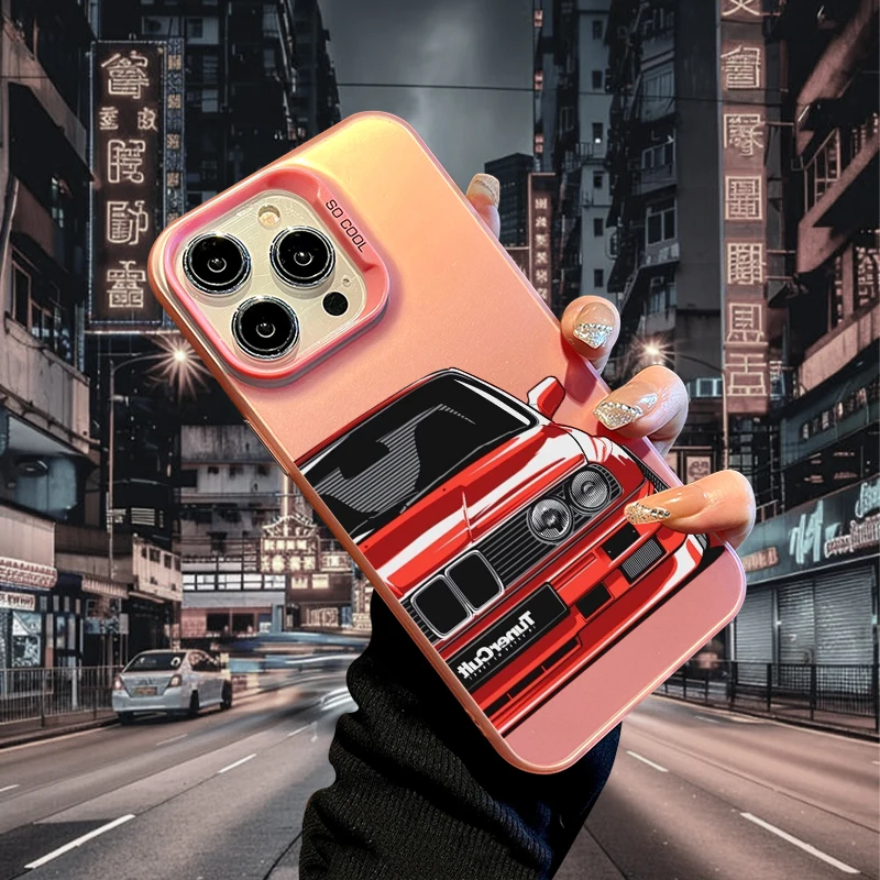 Sleek Laser-Designed Car E34 Phone Case - Durable Hard PC+TPU Back Cover