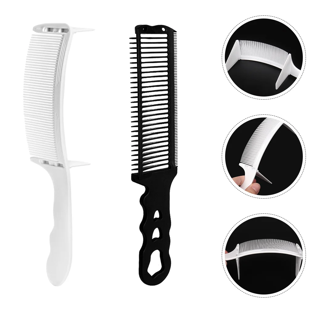 

2 Pcs Hairdressing Clipper Comb Positioning for Barber Cutting Salon Pick Clippers