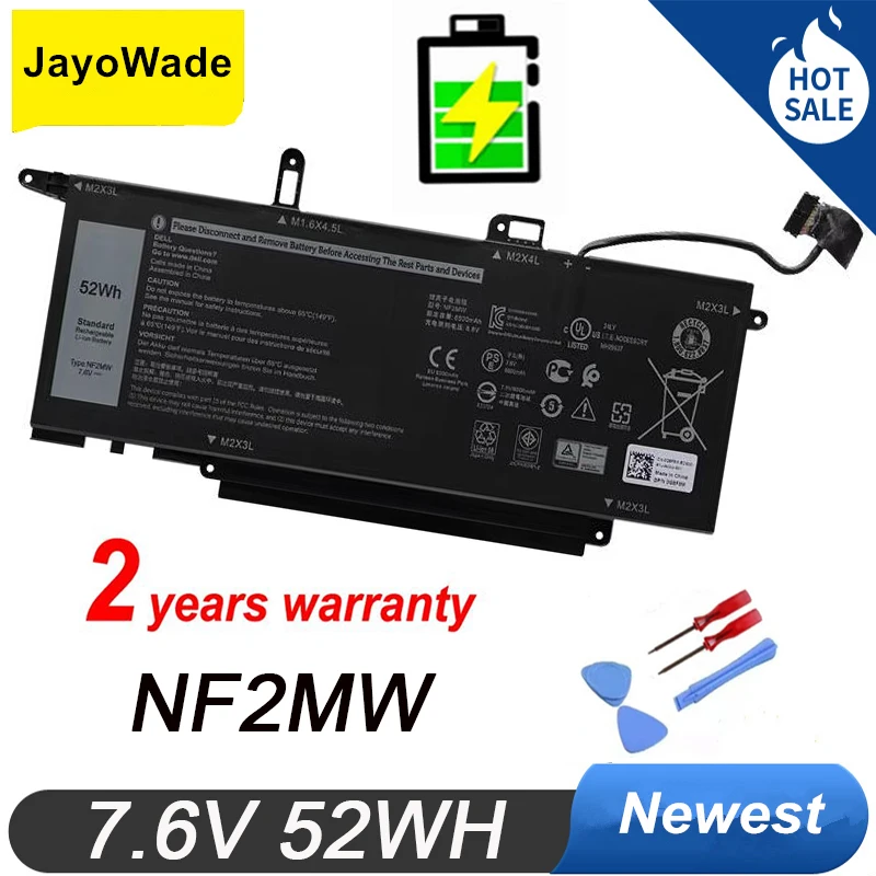 

Factory 7.6V 52WH NF2MW Laptop Battery For Dell Latitude 7400 2-in-1 9410 2-in-1 Series 85XM8 085XM8 0C76H7 C76H7 GJD1V NF2MW