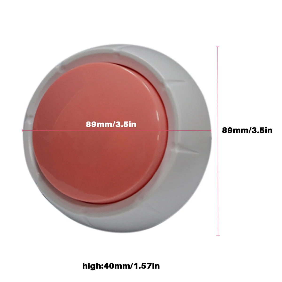 WOTT Squeeze Sound Box Music Box Recordable Voice Sound Button Party Supplies Communication Buttons Buzzer Sounding Pink